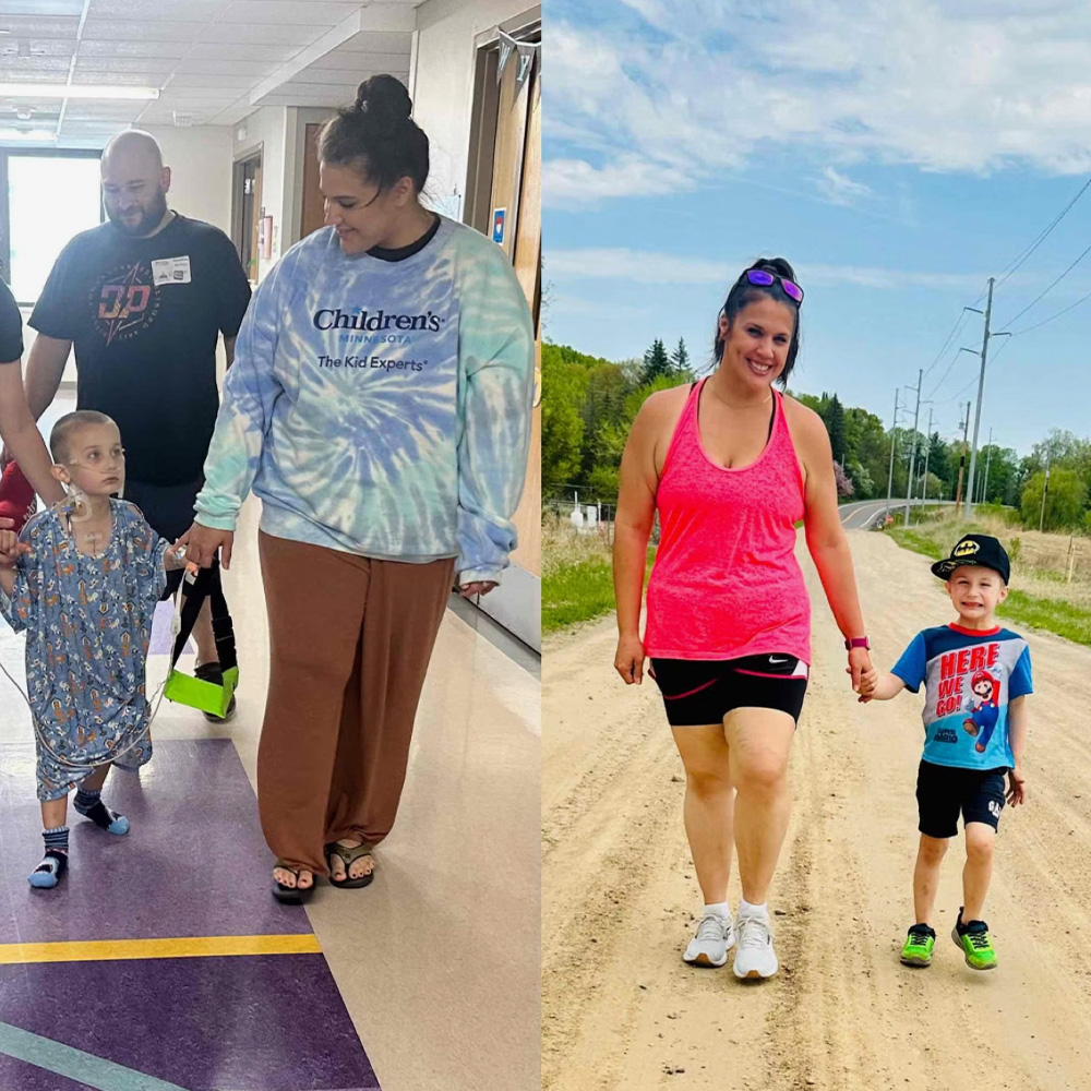 Britt Mudd's client transformation of losing weight while being a mom