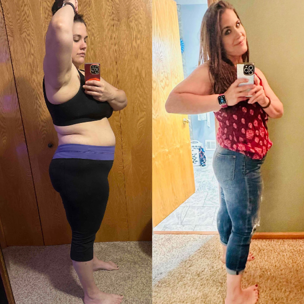 Britt Mudd's client transformation to getting skinny