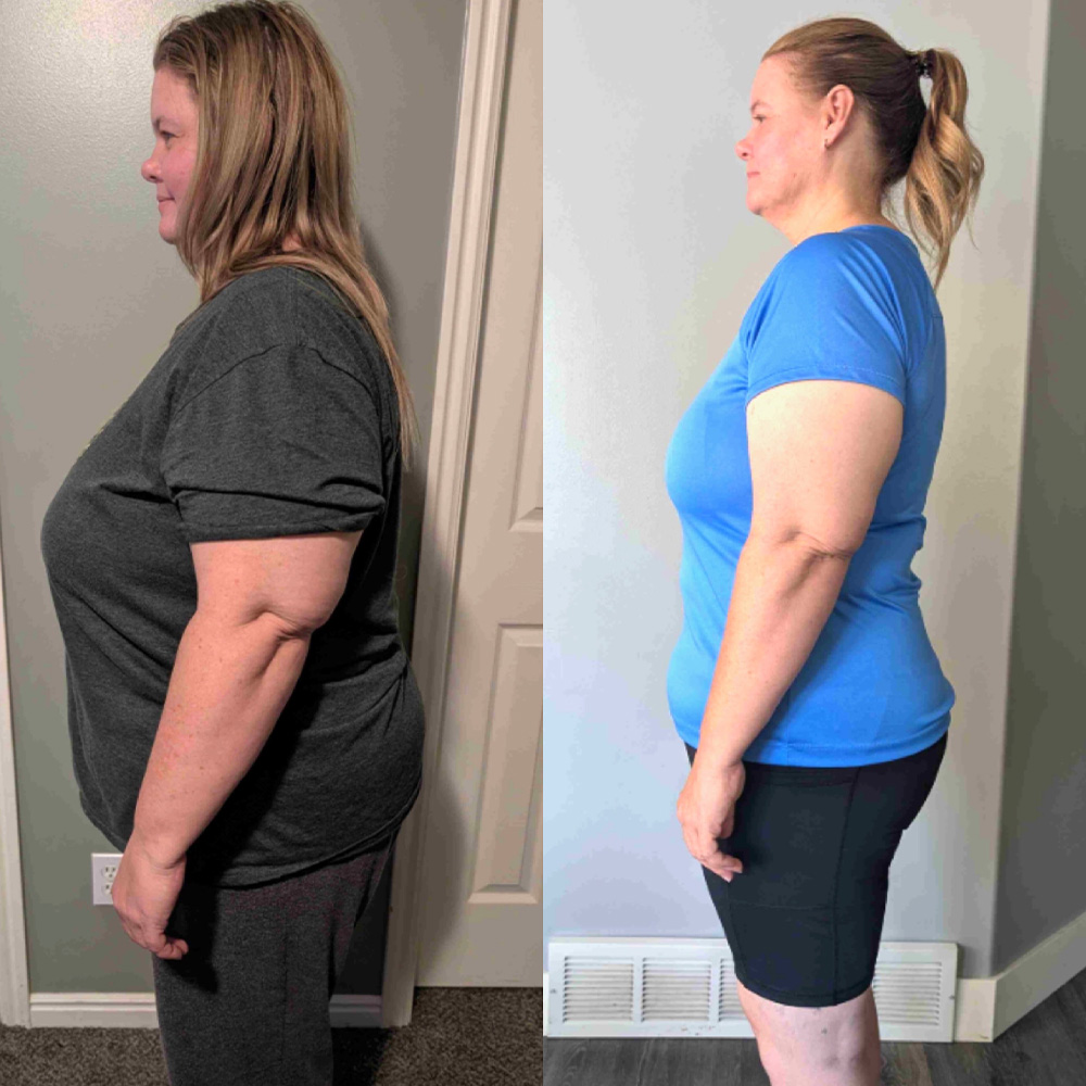 Britt Mudd's client transformation of losing 80 pounds
